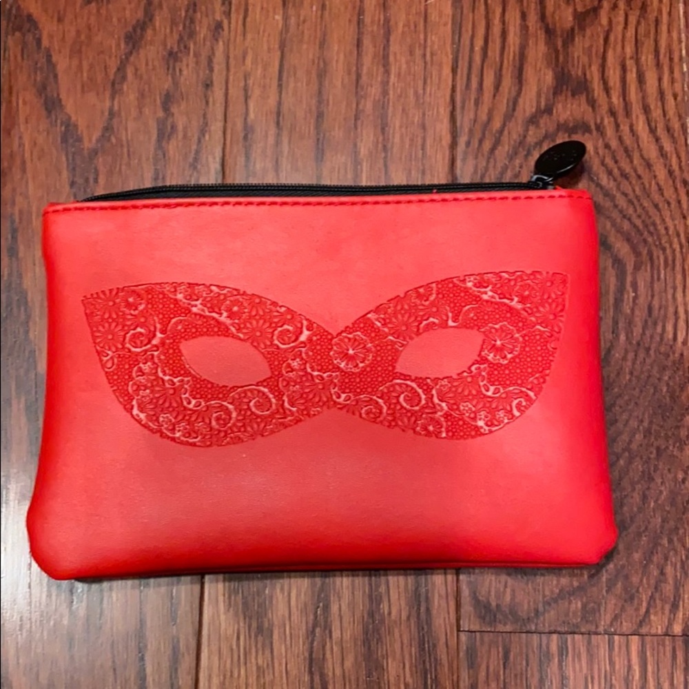 Red makeup bag